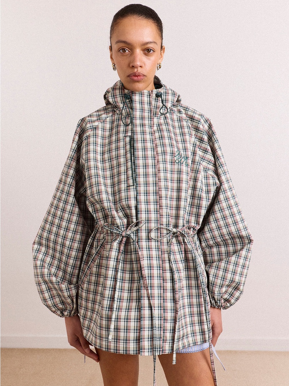 Damson Madder Liu Raincoat Showerproof Jacket- Edelberry Check